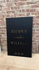 Modern Matte Wedding Sign