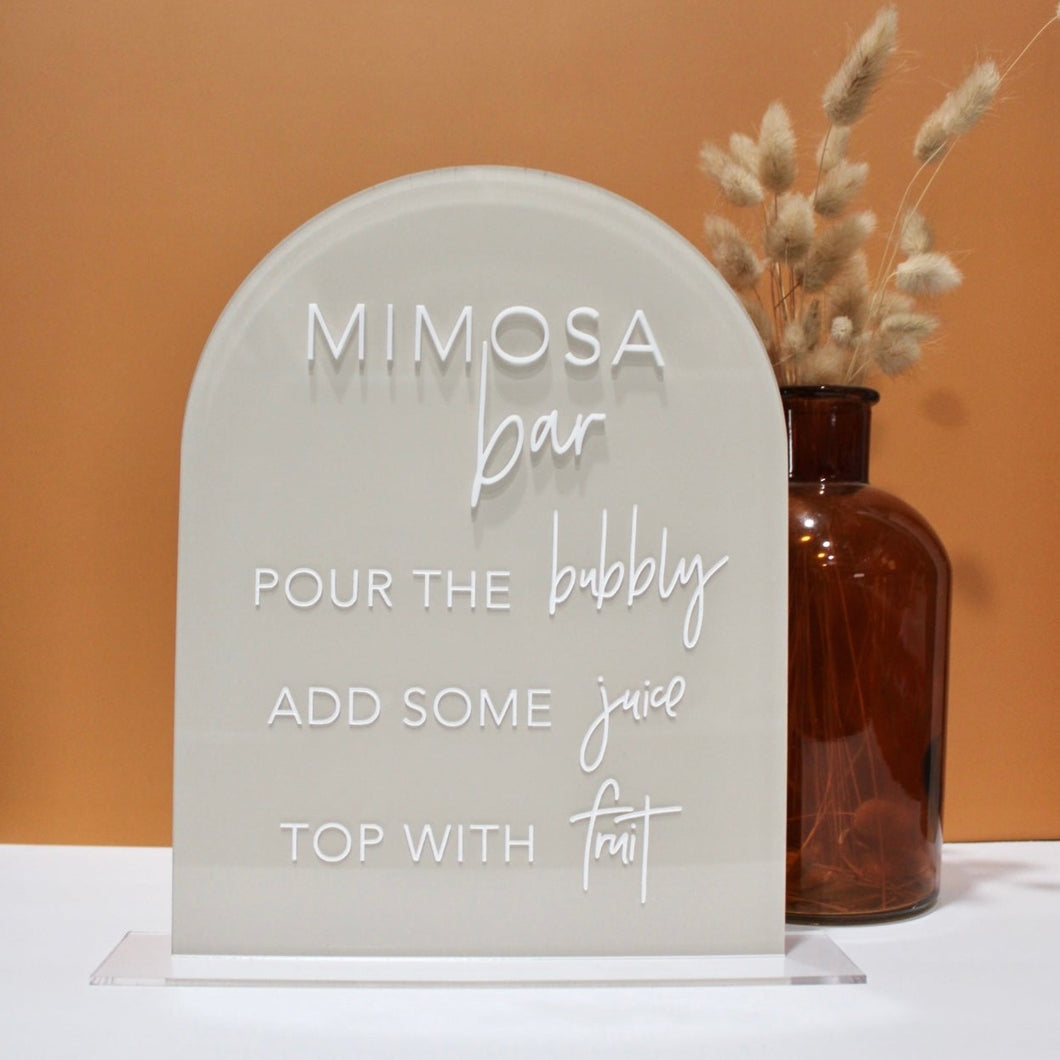 Mimosa Bar Arch Table Sign