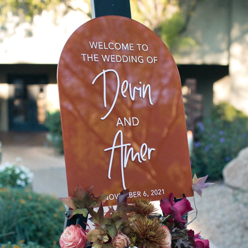 Arch Wedding Welcome Sign