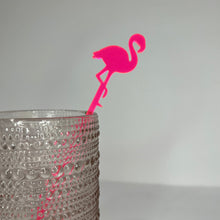 Load image into Gallery viewer, Pack of 12 Flamingo Drink Stirrers