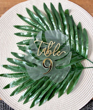 Load image into Gallery viewer, Monstera Leaf Table Number WITH Stand