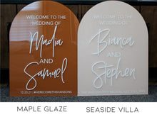 Load image into Gallery viewer, Arch Wedding Welcome Sign