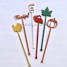 Load image into Gallery viewer, Pack of 12 Thanksgiving Stirrers