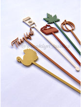 Load image into Gallery viewer, Pack of 12 Thanksgiving Stirrers