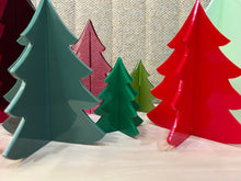 Load image into Gallery viewer, Pack of 9 Acrylic 3D Christmas Trees. Mantle Decor House Decor